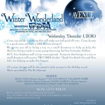 4500 Washingon Avenue - winter wonderland flyer - Dance Clubs Near Me - Houston, Texas