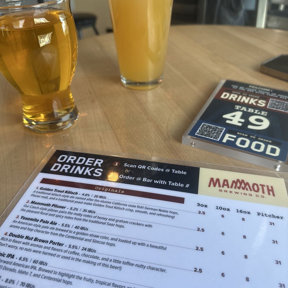Mammoth Brewing - Dinner Date - Breweries Near Me - Mammoth Lakes, California