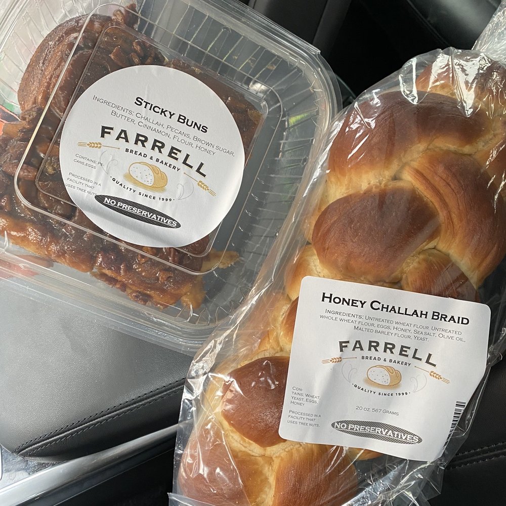Challah braid bread and 4 piece cinnamon roll, $16.26