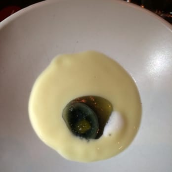 Benu - Thousand year old qual egg with potato ginger purée - Asian Fusion Near Me - San Francisco, California Benu - Thousand year old qual egg with potato ginger purée - Asian Fusion Near Me - San Francisco, California