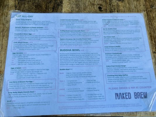 Menu photo 1 Naked Brew Erskineville, NSW