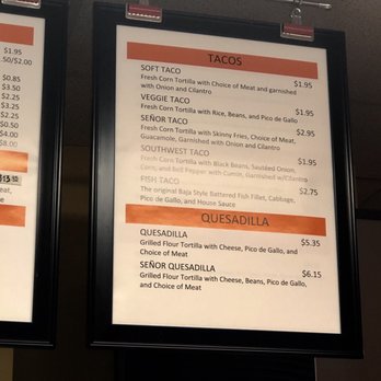 Señor Taco - Menu (March 2019) - Tacos Near Me - Bellevue, Washington Señor Taco - Menu (March 2019) - Tacos Near Me - Bellevue, Washington