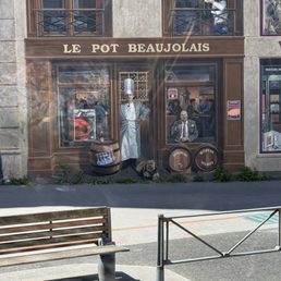 Building wall art of Paul Bocuse. Building wall art of Paul Bocuse.