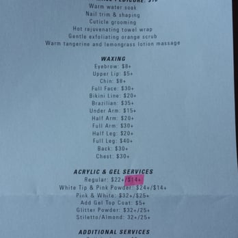 Nailpolish - The menu! - Nail Salons Near Me - Long Beach, California