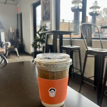 Cafe W Bakery and Desserts - Black Sesame Cream Latte - Cafes Near Me - Flushing, New York