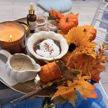 Glow Me & Nails - I went with the "Pumpkin Spice" Seasonal Pedicure and it was so relaxing and well worth the price. - Nail Salons Near Me - Chino, California