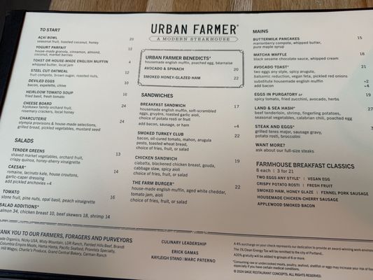 Menu photo 4 Urban Farmer Portland, OR Menu photo 4 Urban Farmer Portland, OR