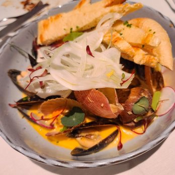 Bruno - Saffron Creamy Mussels - Seafood Near Me - Richmond, British Columbia Bruno - Saffron Creamy Mussels - Seafood Near Me - Richmond, British Columbia
