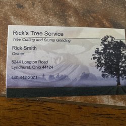 Rick’s Tree Service - Business Card