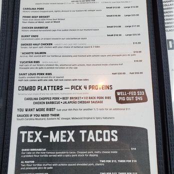 Midwood Smokehouse - Menu page 1 - Barbeque Near Me - Raleigh, North Carolina
