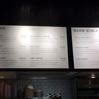 sweetgreen - Healthy Salads, Wraps, and Bowls - menu (not pictured: make your own options) - Salad Near Me - Boston, Massachusetts