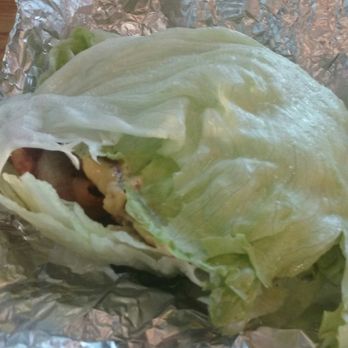 Five Guys - Protein style bacon and cheese burger with everything on it - Burgers Near Me - Elk Grove, California