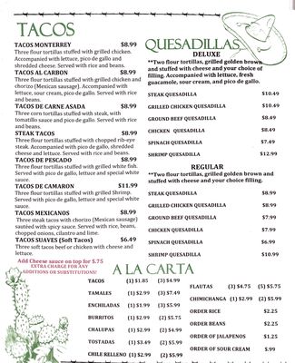 Menu photo 3 El Vaquero Locust, NC