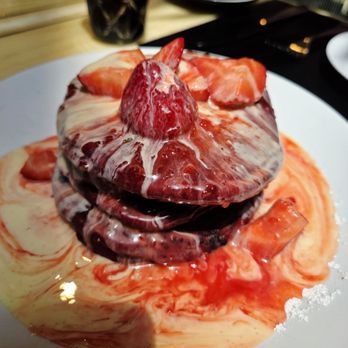 Jardin - Red Velvet Pancakes ready to eat - American Near Me - Las Vegas, Nevada Jardin - Red Velvet Pancakes ready to eat - American Near Me - Las Vegas, Nevada