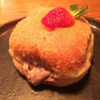 Nippon Cha - Black label donuts - azuki ichigo (red bean strawberry) donut YUMMMMMMM - Japanese Near Me - Bayside, New York