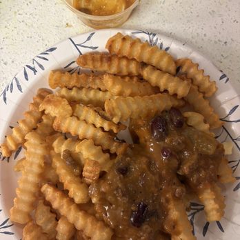 Loco Moco Drive Inn - NEVER order chili cheese fries with the chili and cheese on the side unless you want a tablespoon of chili and NO cheese - Hawaiian Near Me - Honolulu, Hawaii