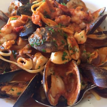 Castaway Bar & Grill - Seafood pasta in spicy red sauce!! - New American Near Me - Ocean Beach, New York Castaway Bar & Grill - Seafood pasta in spicy red sauce!! - New American Near Me - Ocean Beach, New York