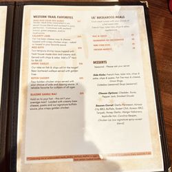 Dry Hollow Saloon & Grille - Menu
