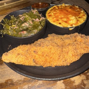 IZKINA - Fried catfish, macaroni and greens - Lounges Near Me - Dallas, Texas IZKINA - Fried catfish, macaroni and greens - Lounges Near Me - Dallas, Texas
