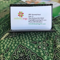 Embody Yoga - Cards in front.