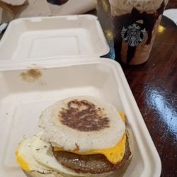 Java Manjaro - Sausage egg and cheese and frappuccino