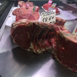 Bistecca alla fiorentina ready for searing. Bistecca alla fiorentina ready for searing.