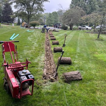 Main Scape - First step on drain install - Landscaping Near Me - Oakwood, Ohio Main Scape - First step on drain install - Landscaping Near Me - Oakwood, Ohio