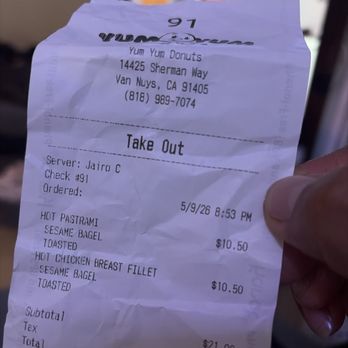 Yum Yum Donuts - Proof i paid & the time is there. - Donuts Near Me - Van Nuys, California Yum Yum Donuts - Proof i paid & the time is there. - Donuts Near Me - Van Nuys, California