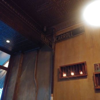 Lucali - Interior street sign decor. Cute and warm atmosophere. - Pizza Near Me - Brooklyn, New York Lucali - Interior street sign decor. Cute and warm atmosophere. - Pizza Near Me - Brooklyn, New York