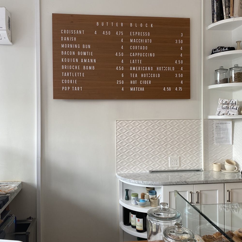 Butter Block - Menu board - Bakeries Near Me - Buffalo, New York Butter Block - Menu board - Bakeries Near Me - Buffalo, New York
