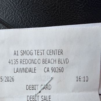 A1 Smog Test Center - 16:10 is 4:10. Meaning I was serviced well past 3:00. - Smog Check Stations Near Me - Lawndale, California