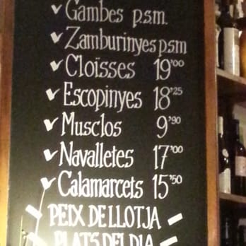 Bar Mut - Menu 2 - Wine Bars Near Me - Barcelona, B