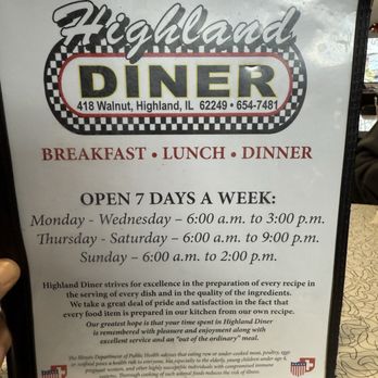 Highland Diner - Diners Near Me - Highland, Illinois