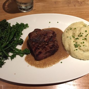 Duke's La Jolla - Steak sirloin. Cooked medium rare. Bit on the dryer side. Enjoyed it. Ahi steak is better though. - New American Near Me - La Jolla, California