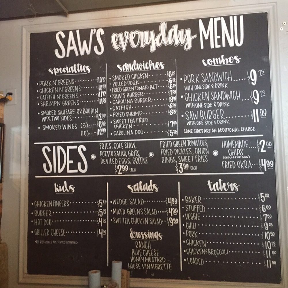 Saw's Juke Joint - Crestline - Cool menu - Barbeque Near Me - Birmingham, Alabama Saw's Juke Joint - Crestline - Cool menu - Barbeque Near Me - Birmingham, Alabama