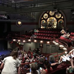 McGlohon Theater - Inside view of the right balcony side stained glass