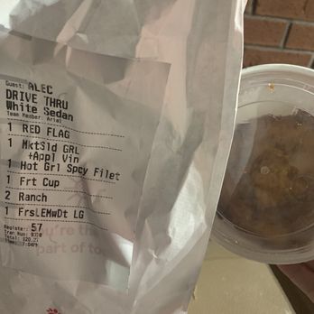 Chick-fil-A - Receipt says spicy GRILLED. This is spicy fried. It should be obvious when I ask for a grilled filet with NO BUN or anything else. - Fast Food Near Me - Leesburg, Georgia