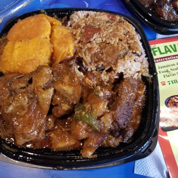 Flavas International Grill - Small Platter - Stewed Chicken with Rice & Peas and Yams - Caribbean Near Me - Bronx, New York