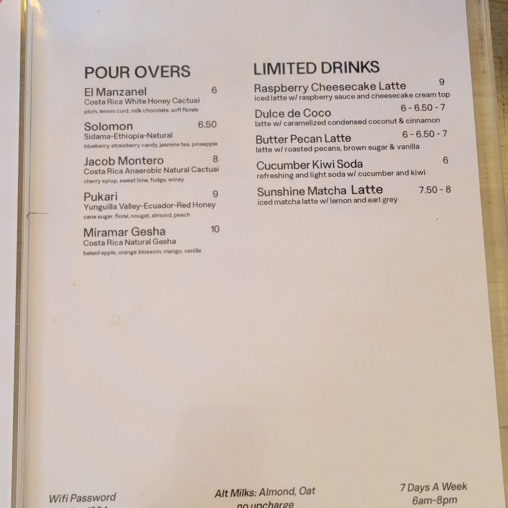 Slow Bloom Coffee - MENU - April 2026 - Coffee & Tea Near Me - Redlands, California Slow Bloom Coffee - MENU - April 2026 - Coffee & Tea Near Me - Redlands, California