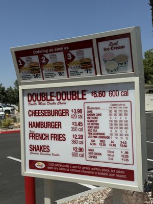 Menu photo 1 In-N-Out Burger Tempe, AZ