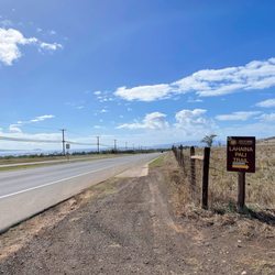 Lahaina Pali Trail - The sign is not so big and you might miss it while driving through.