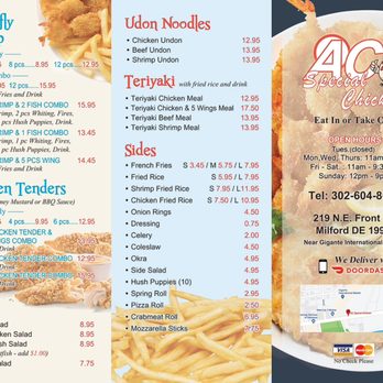 AC Special Chicken - Menu - Fast Food Near Me - Milford, Delaware