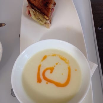 Reserve - Lamb Reuben with cauliflower soup & harissa oil - New American Near Me - Grand Rapids, Michigan Reserve - Lamb Reuben with cauliflower soup & harissa oil - New American Near Me - Grand Rapids, Michigan
