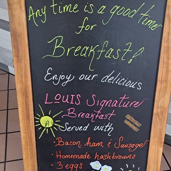 Louis Burgers - Sign board - Burgers Near Me - Lancaster, California