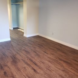 New floor and baseboards...beautiful completed job.