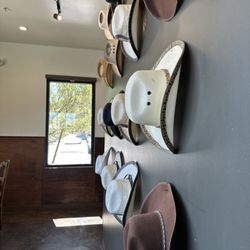 Rancho Rustico Restaurant - Cowboy hats when you walk in