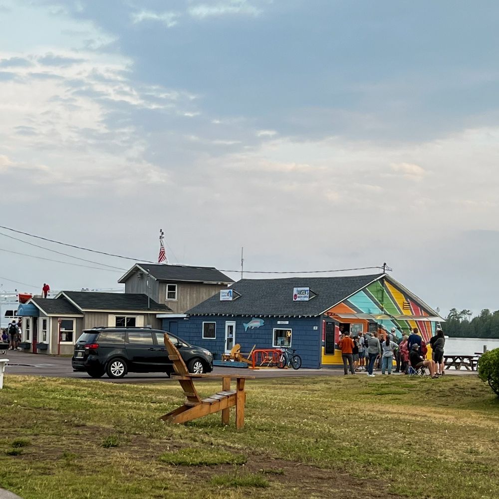 King Copper Motel - Jamsen's (walk up window where the colors are) and the Isle Royale(just past the Adirondack chairs). - Hotels Near Me - Copper Harbor, Michigan