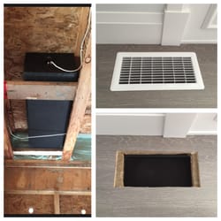 Imagine AV - This is a 12" in floor subwoofer in a great room for a back ground audio system. Completely stealth, when it's done it simpl...