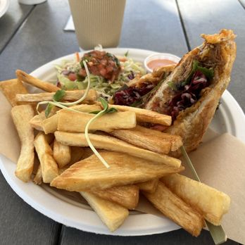 Buen Provecho - Lapiz Sandwich and Yucca Fries - Latin American Near Me - Albuquerque, New Mexico Buen Provecho - Lapiz Sandwich and Yucca Fries - Latin American Near Me - Albuquerque, New Mexico