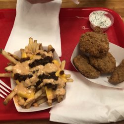 Burgerlords - Highland Park - Regular Lord of the Fries and vegan tofu nuggets with vegan ranch